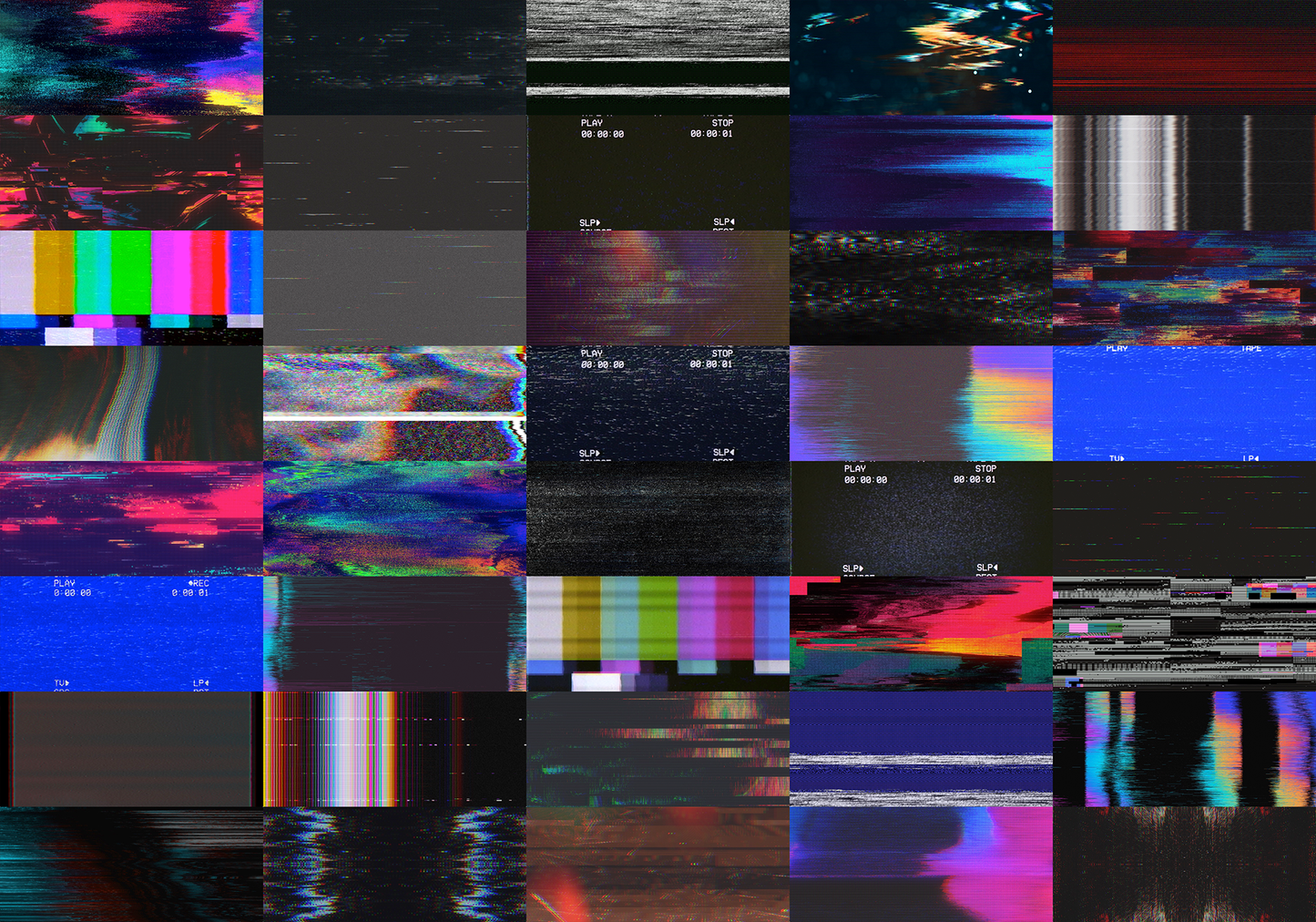 87 Texture VHS Glitch